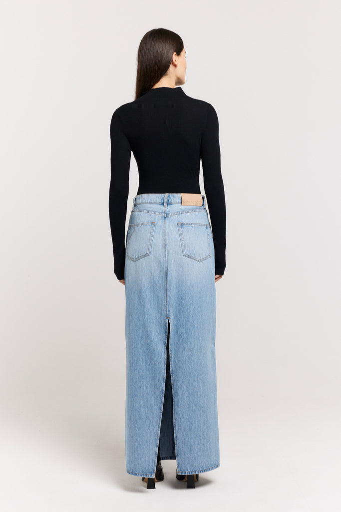 Terzo Maxi Skirt Denim Maxi Skirt Henne