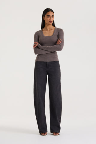 Carr Long Sleeve Scoop Top