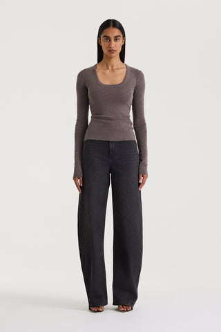 Carr Long Sleeve Scoop Top