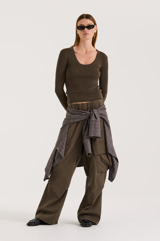 Carr Long Sleeve Scoop Top