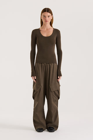 Carr Long Sleeve Scoop Top