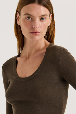 Carr Long Sleeve Scoop Top