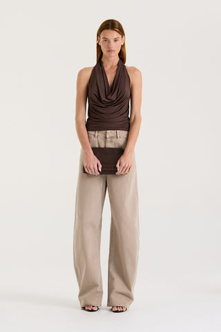 Teevan Cowl Neck Top