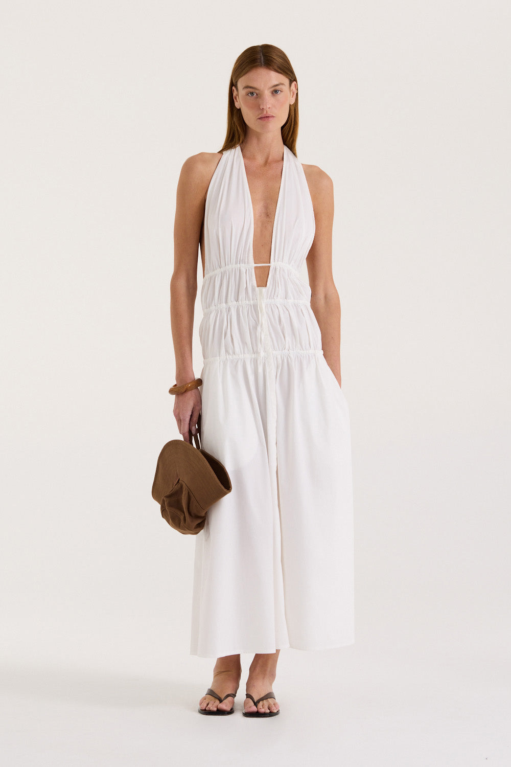 Mirabel Ruched Maxi Dress – Henne