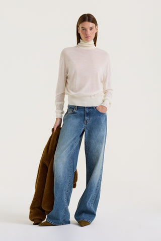 Amia Sheer Turtleneck