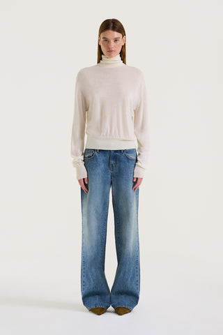 Amia Sheer Turtleneck