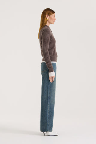 Eleni Cable Knit Polo