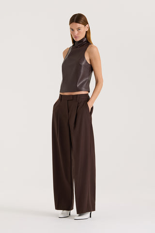 Portia PU Leather Top