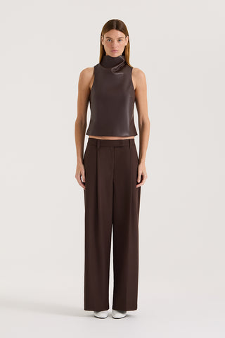 Portia PU Leather Top