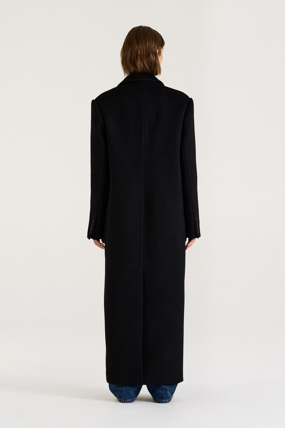 MARNO Helena coat ブラック Marcella Coat | Black Maxi Wool Coat | Henne