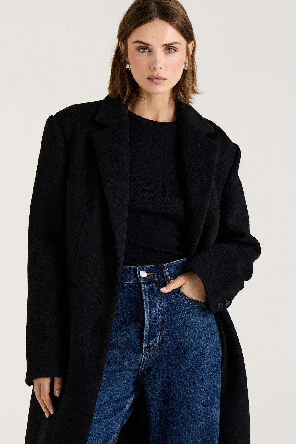 MARNO Helena coat ブラック NM24CROW01799_JANNO_BLACK_DOUB