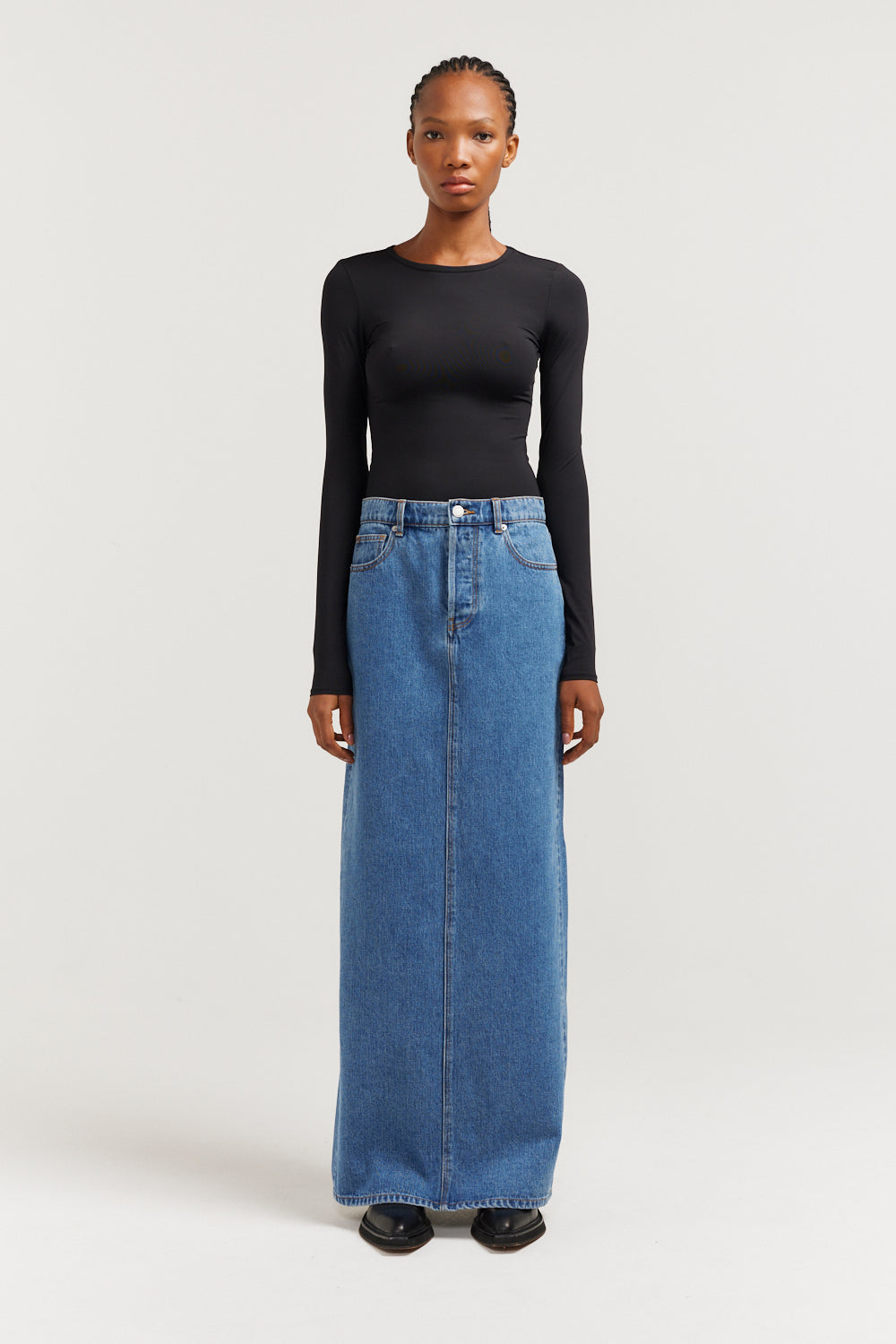 Terzo Maxi Skirt, Maxi Denim Skirt